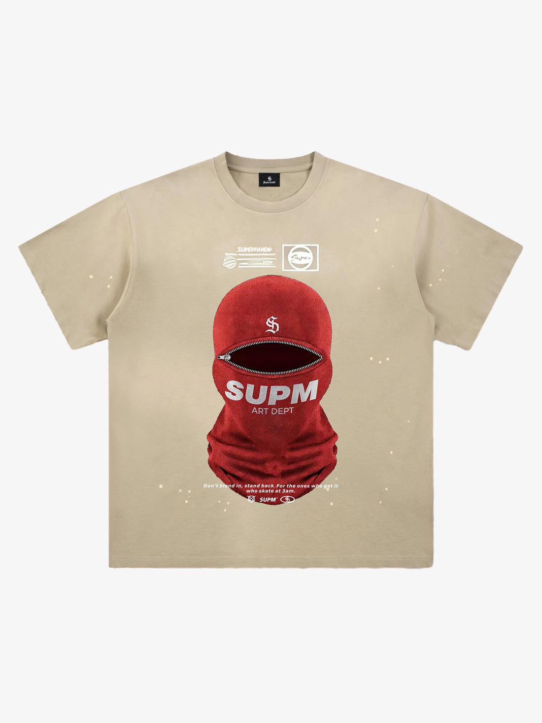 Camiseta Pavtros Studios Balaclava Zipper Oversized
