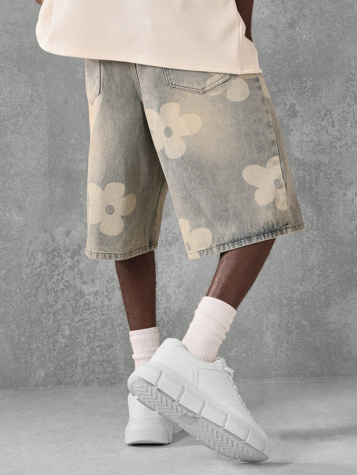 Short Pavtros Denim Florals