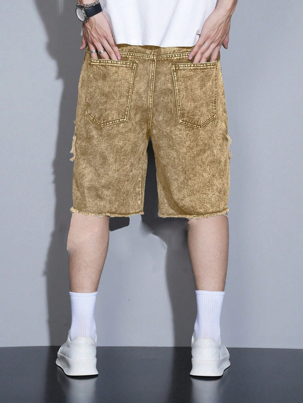 Short Pavtros Denim Pentagonal