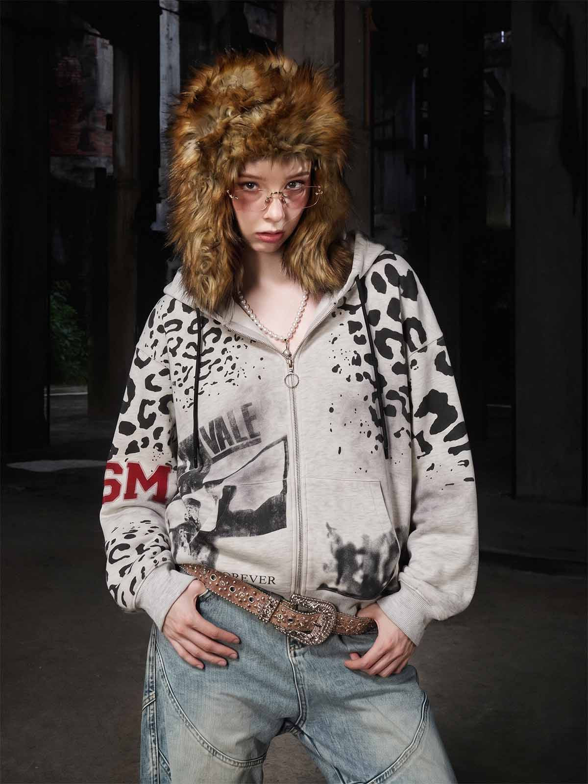 Moletom Pavtros Leopard Appliqué