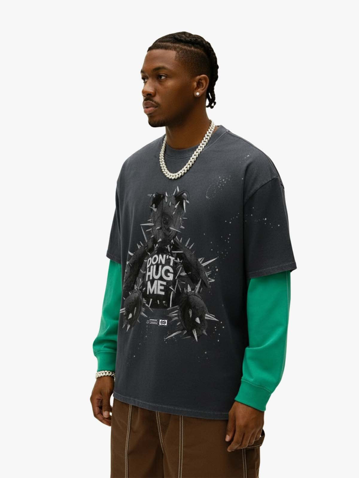 Camiseta Pavtros Spiked Bear Don't Hug Me