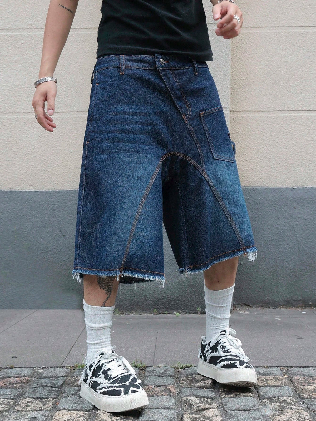Short Pavtros Denim Black Stusy