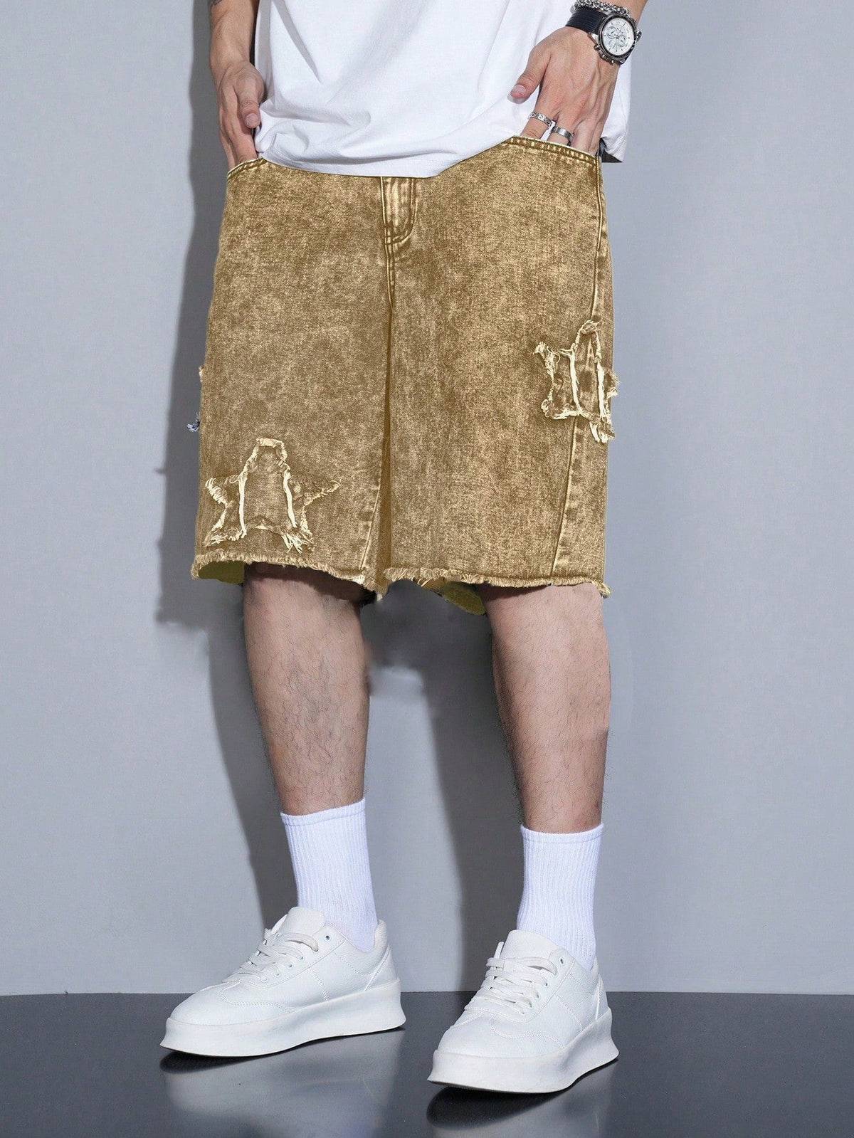 Short Pavtros Denim Pentagonal