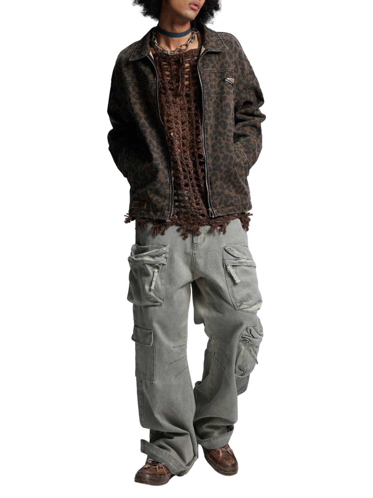 Jaqueta Pavtros Vintage Washed Cheetah