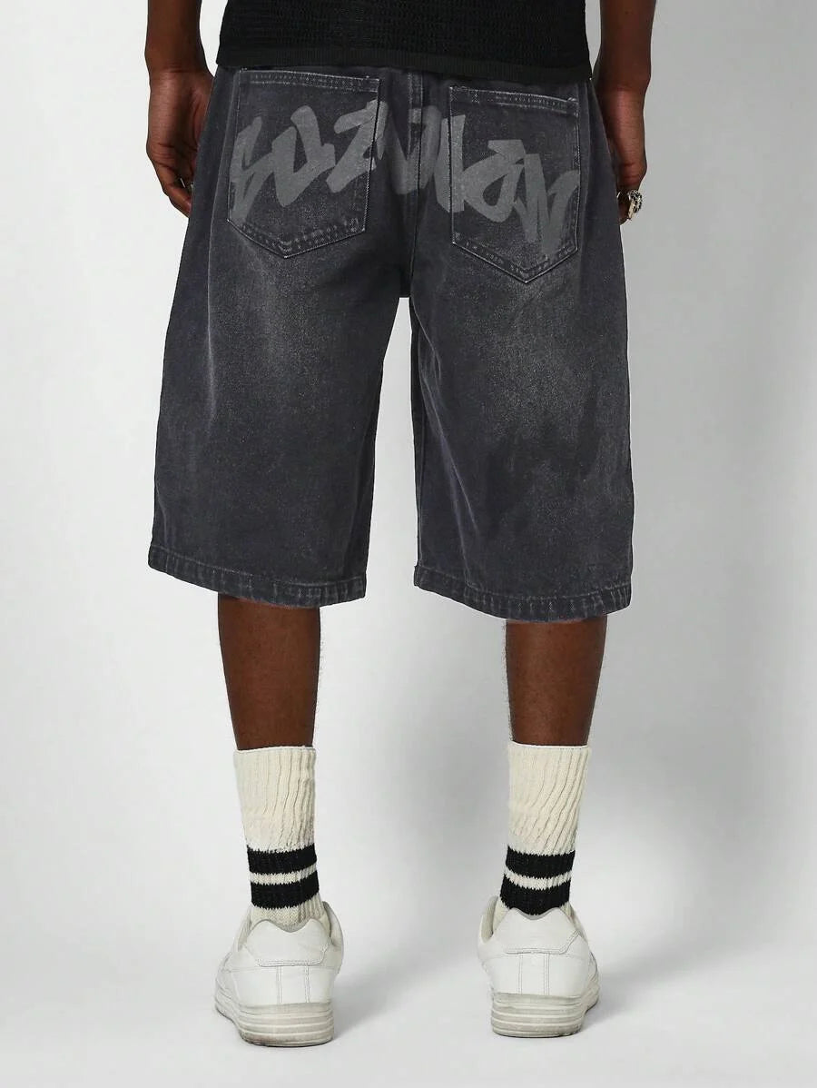 Bermuda Jorts Jeans Pavtros Studios Suzulan Graffiti