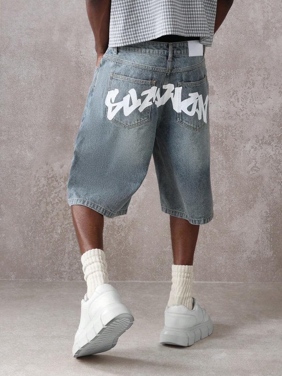 Bermuda Jorts Jeans Pavtros Studios Suzulan Graffiti