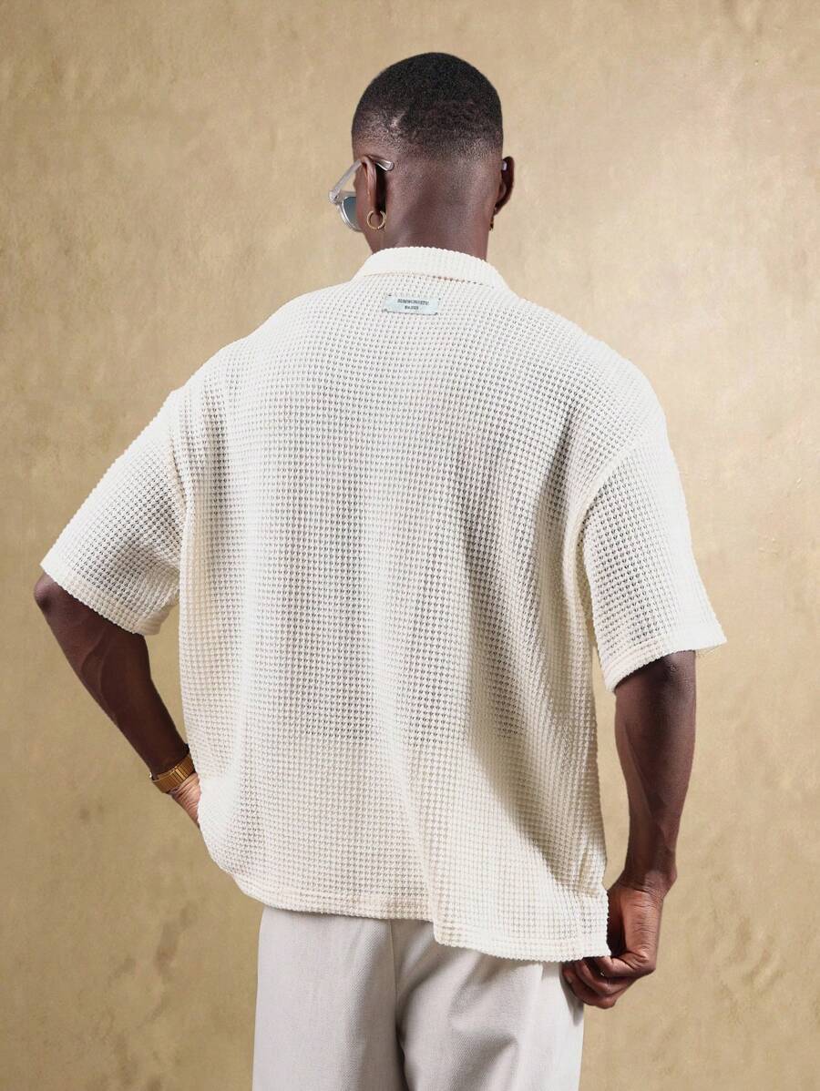 Camisa Polo Pavtros Studios Waffle Knit Polo