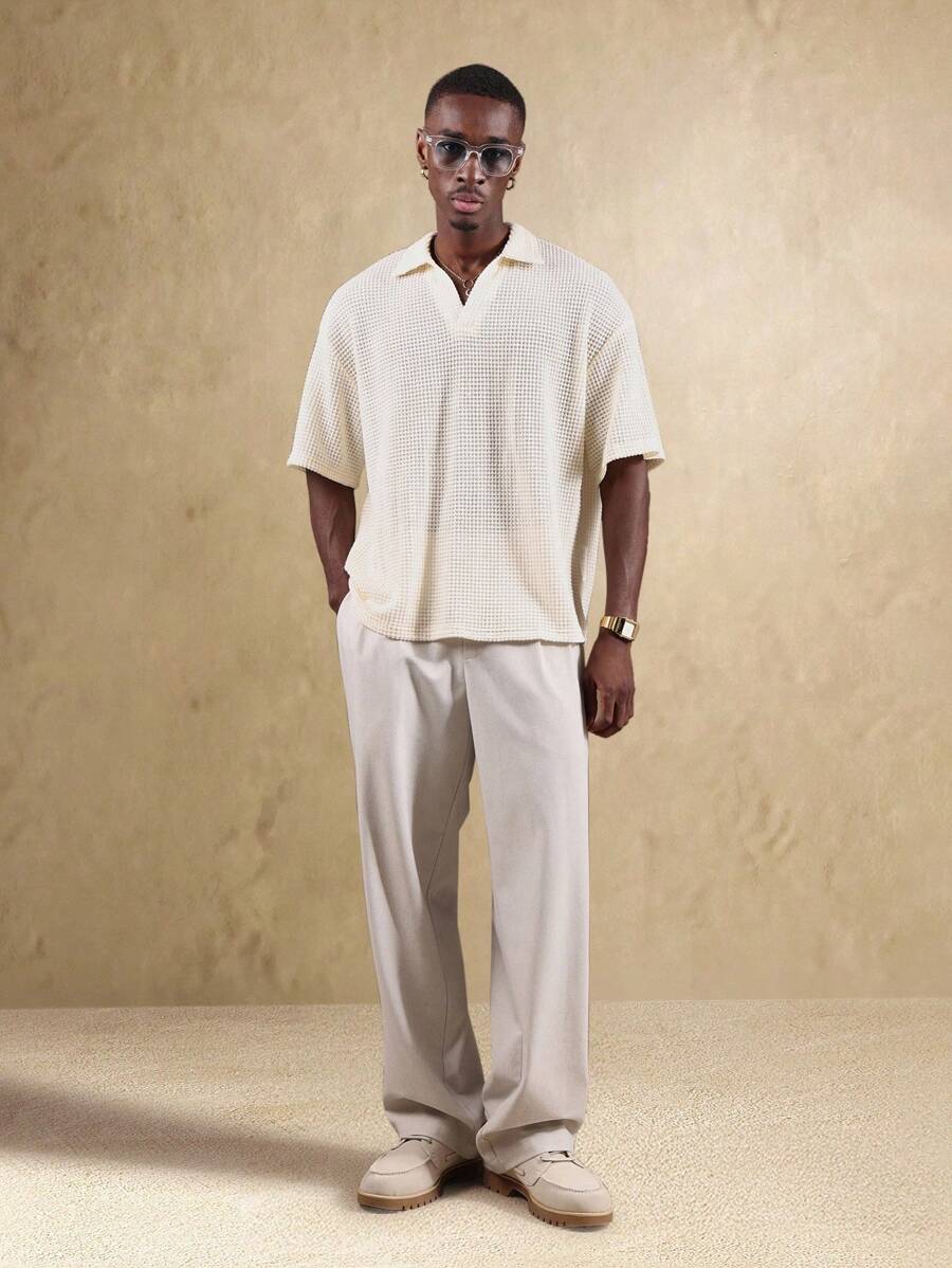 Camisa Polo Pavtros Studios Waffle Knit Polo