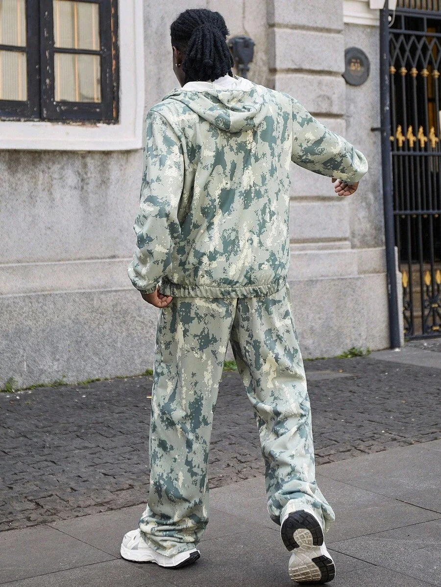 Conjunto Pavtros Studios Camo Full-Zip Tracksuit