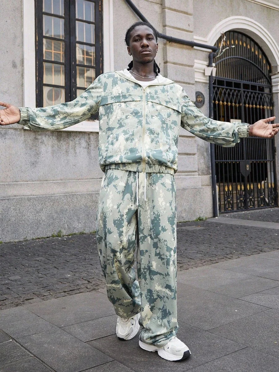 Conjunto Pavtros Studios Camo Full-Zip Tracksuit