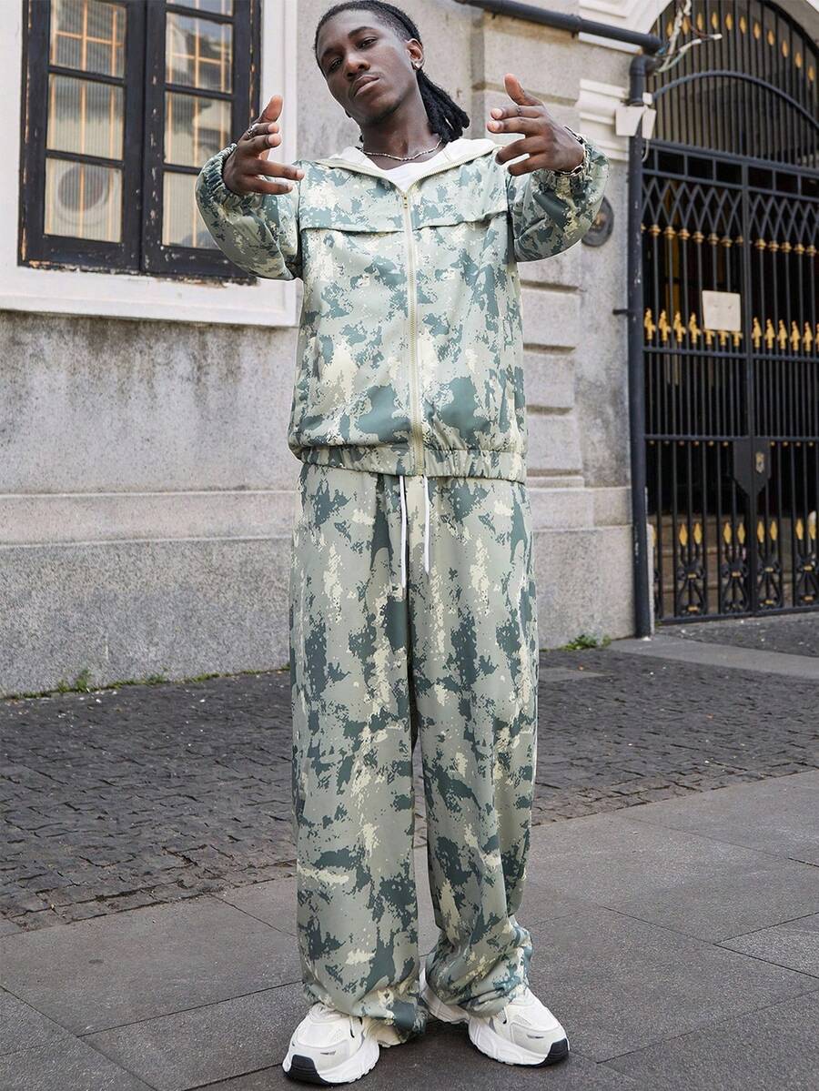 Conjunto Pavtros Studios Camo Full-Zip Tracksuit