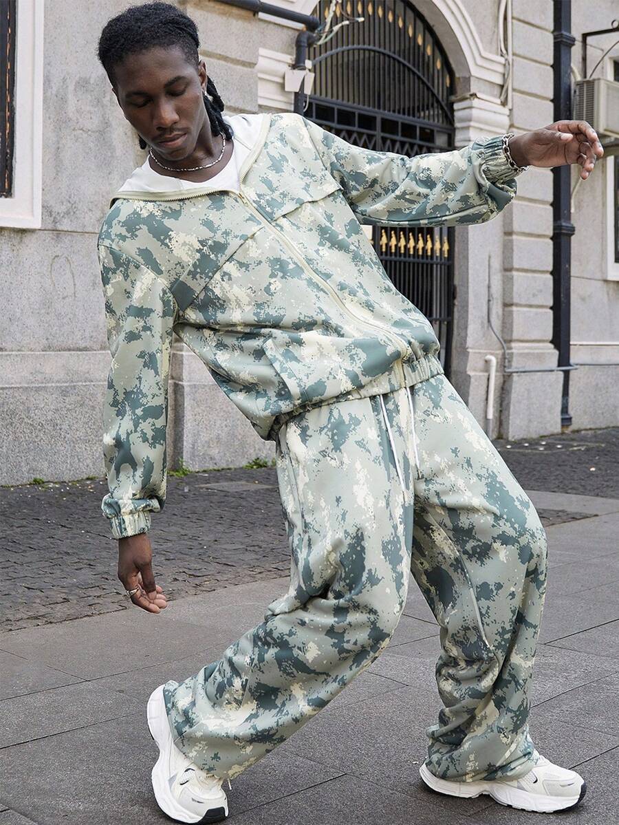 Conjunto Pavtros Studios Camo Full-Zip Tracksuit