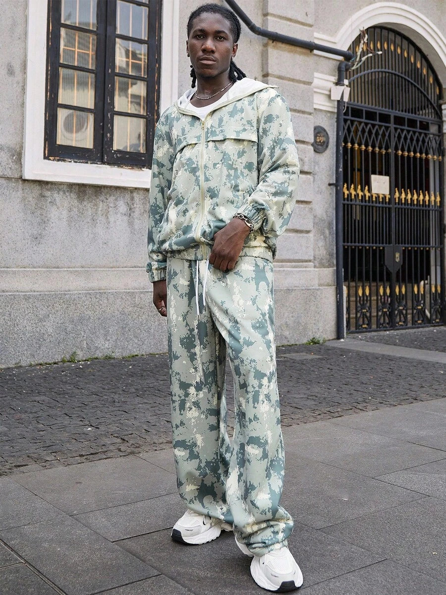 Conjunto Pavtros Studios Camo Full-Zip Tracksuit