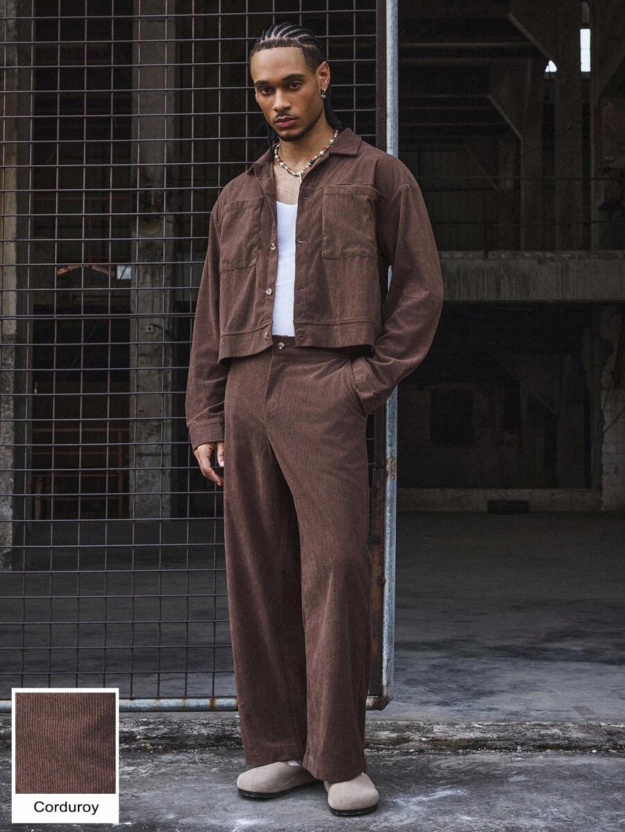 Conjunto Pavtros Studios Corduroy Overshirt Tracksuit