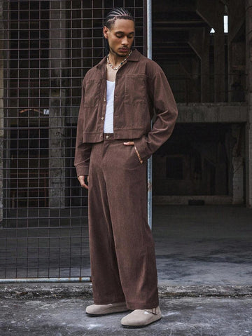 Conjunto Pavtros Studios Corduroy Overshirt Tracksuit