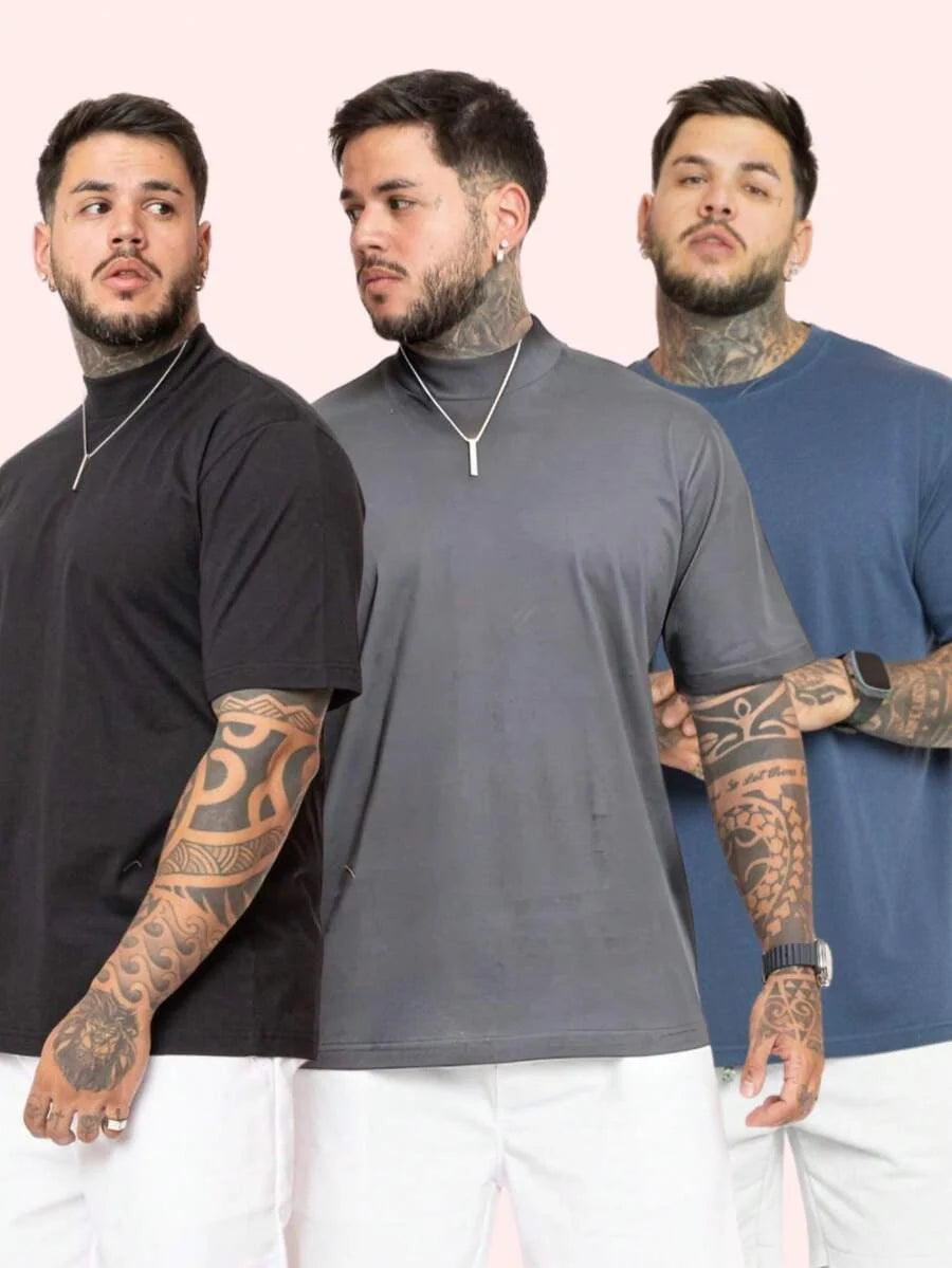 Kit Pavtros Oversized Trap 3 Camisetas