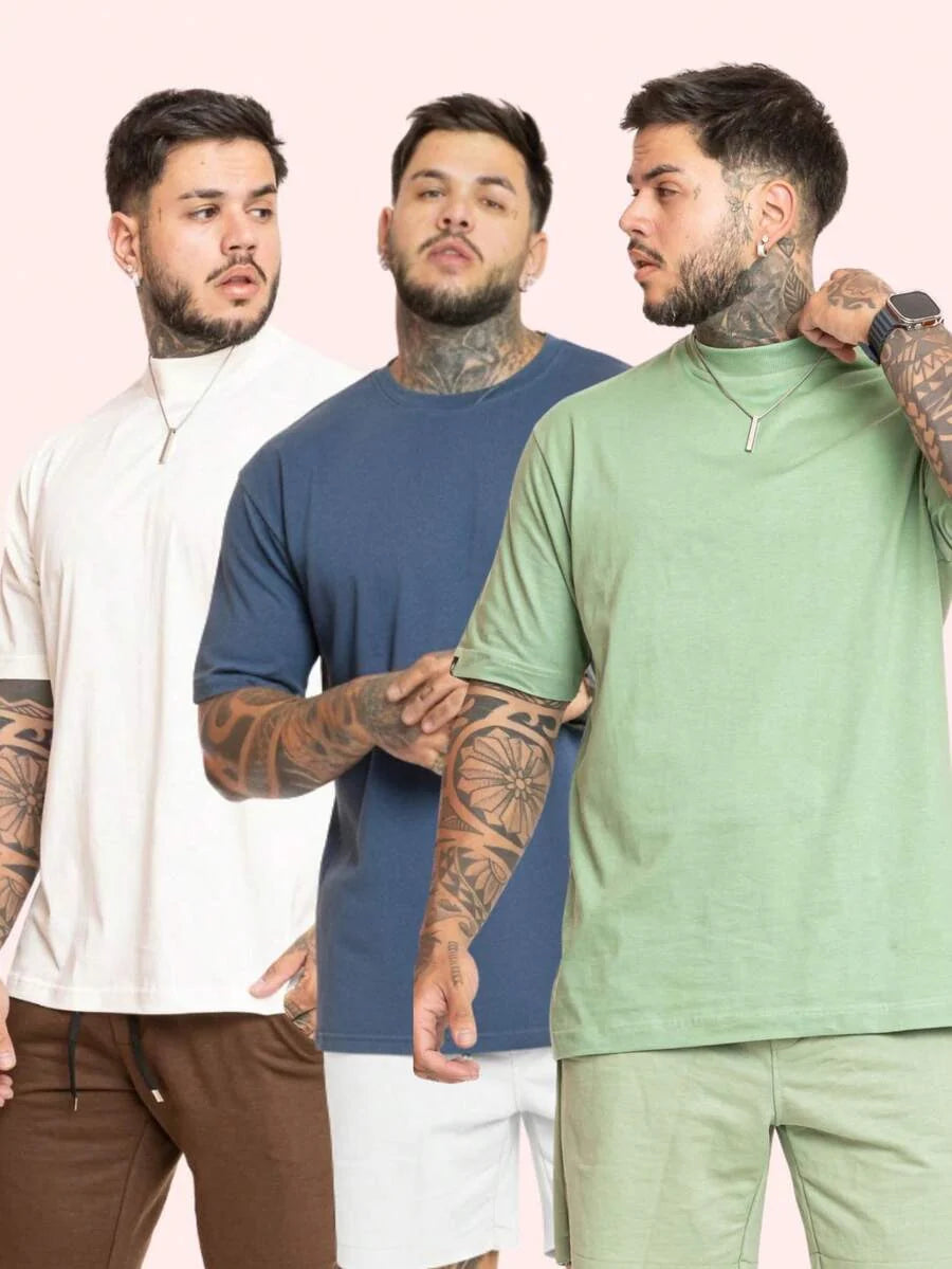 Kit Pavtros Oversized Trap 3 Camisetas