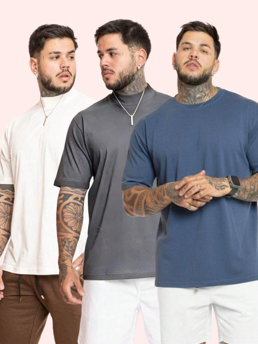 Kit Pavtros Oversized Trap 3 Camisetas