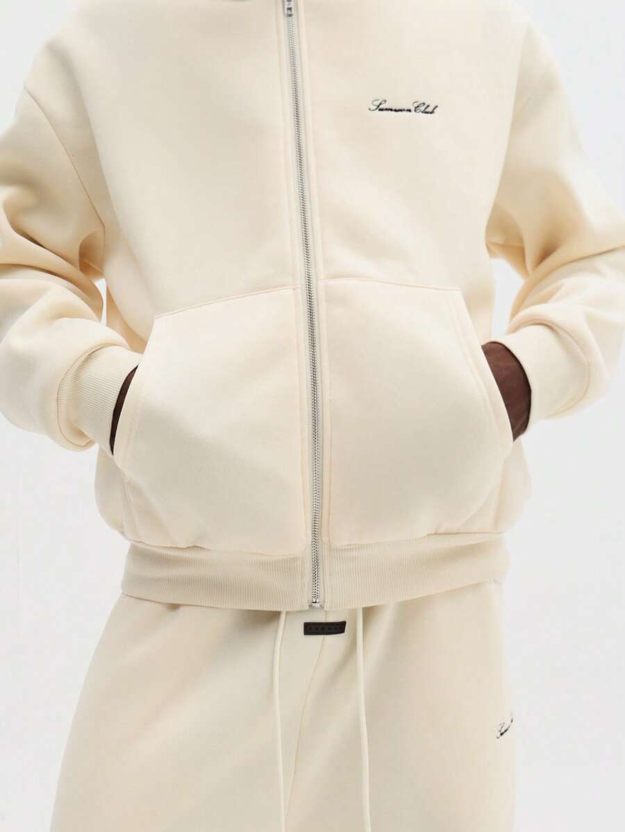 Conjunto Moletom Pavtros Studios Script Zip Tracksuit