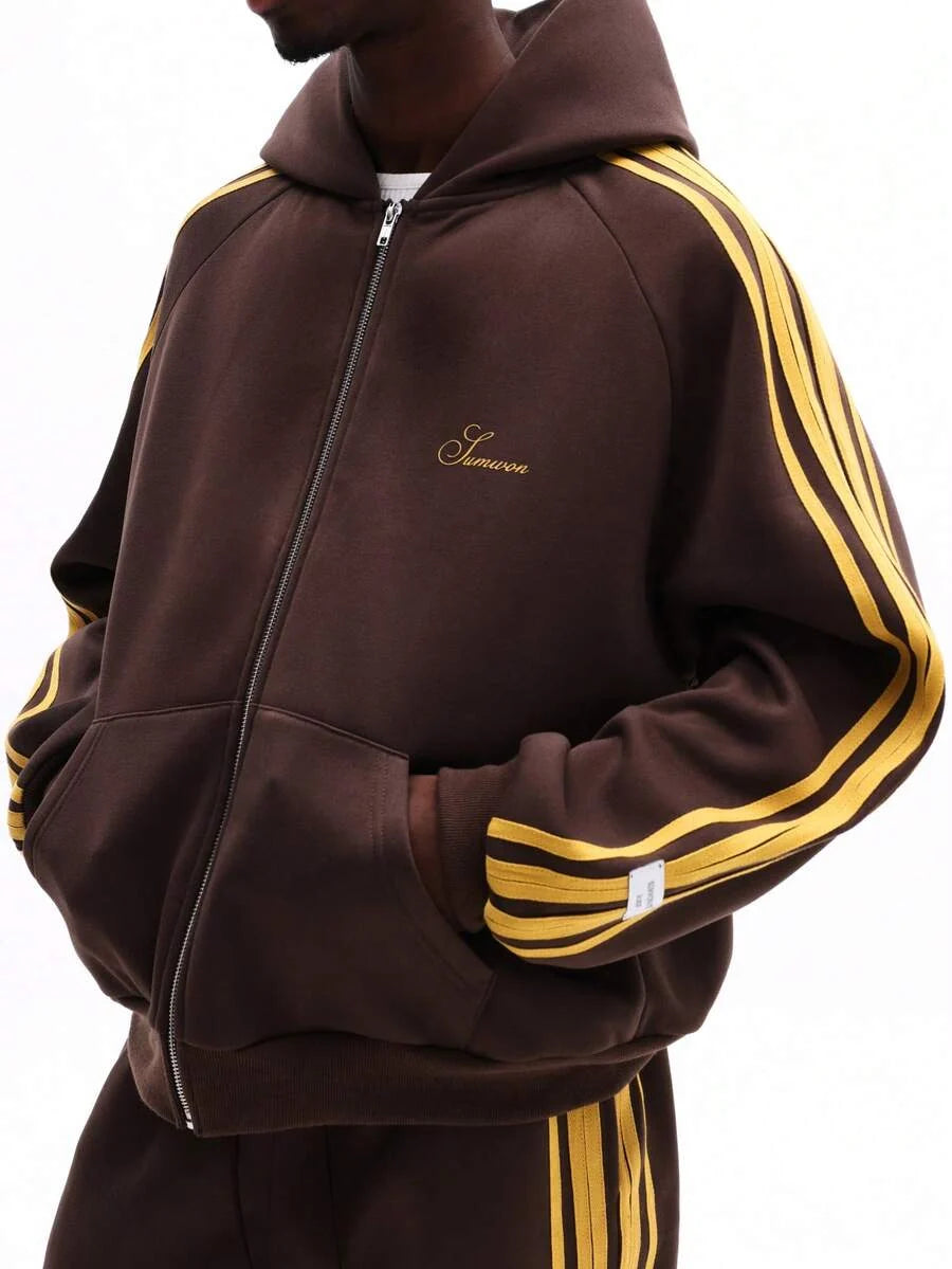 Conjunto Moletom Pavtros Studios Retro Stripe Tracksuit