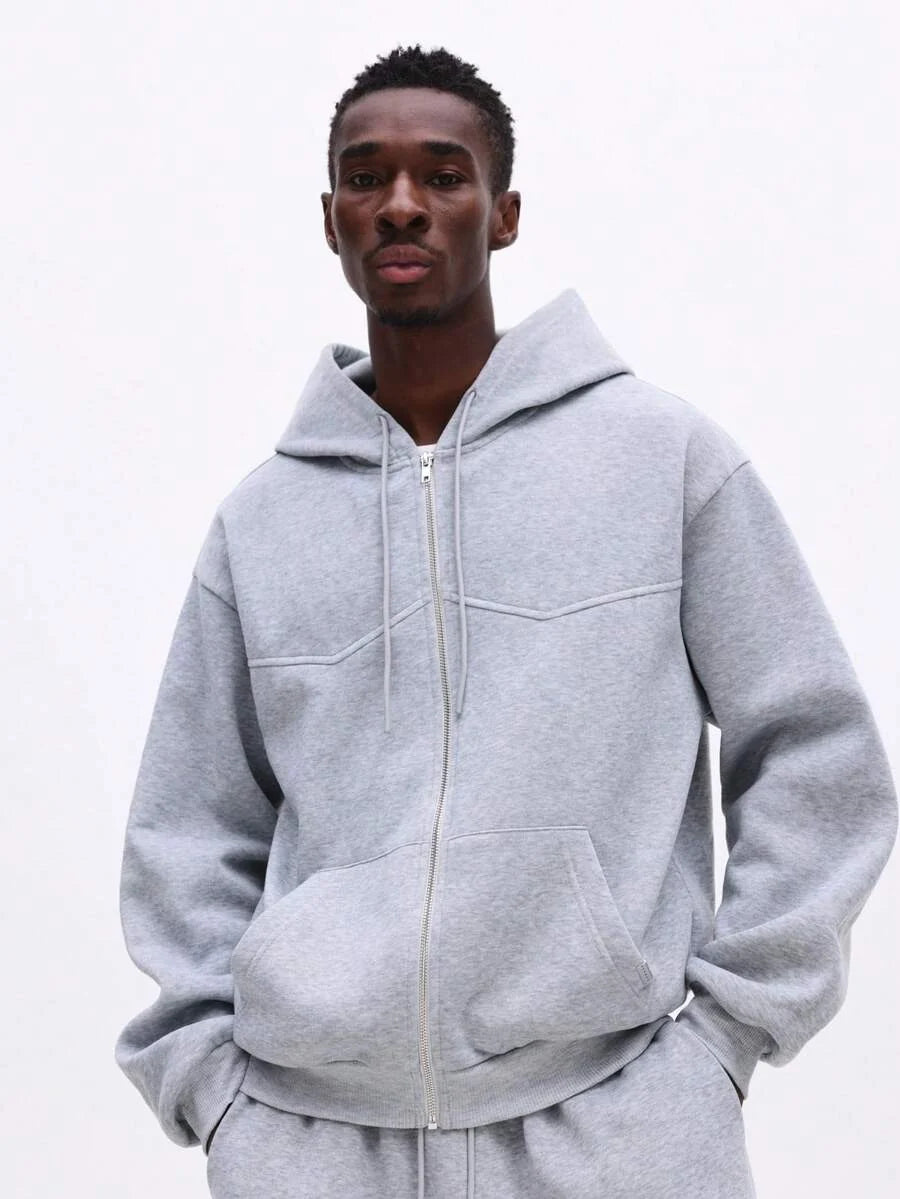 Conjunto Moletom Pavtros Studios Panel Zip Tracksuit Grey