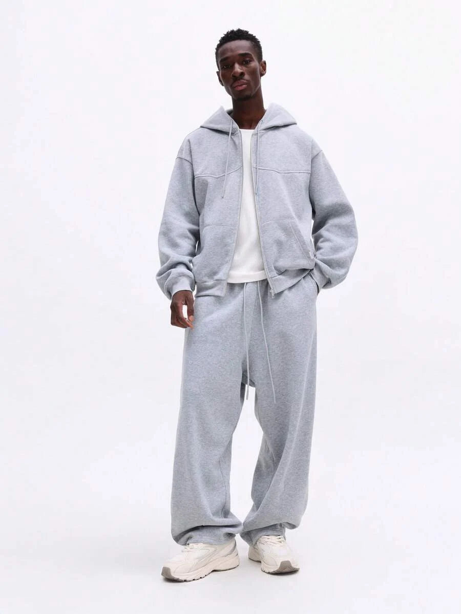 Conjunto Moletom Pavtros Studios Panel Zip Tracksuit Grey