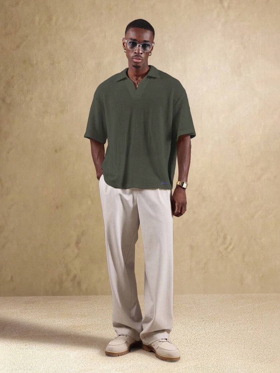 Camisa Polo Pavtros Studios Waffle Knit Polo