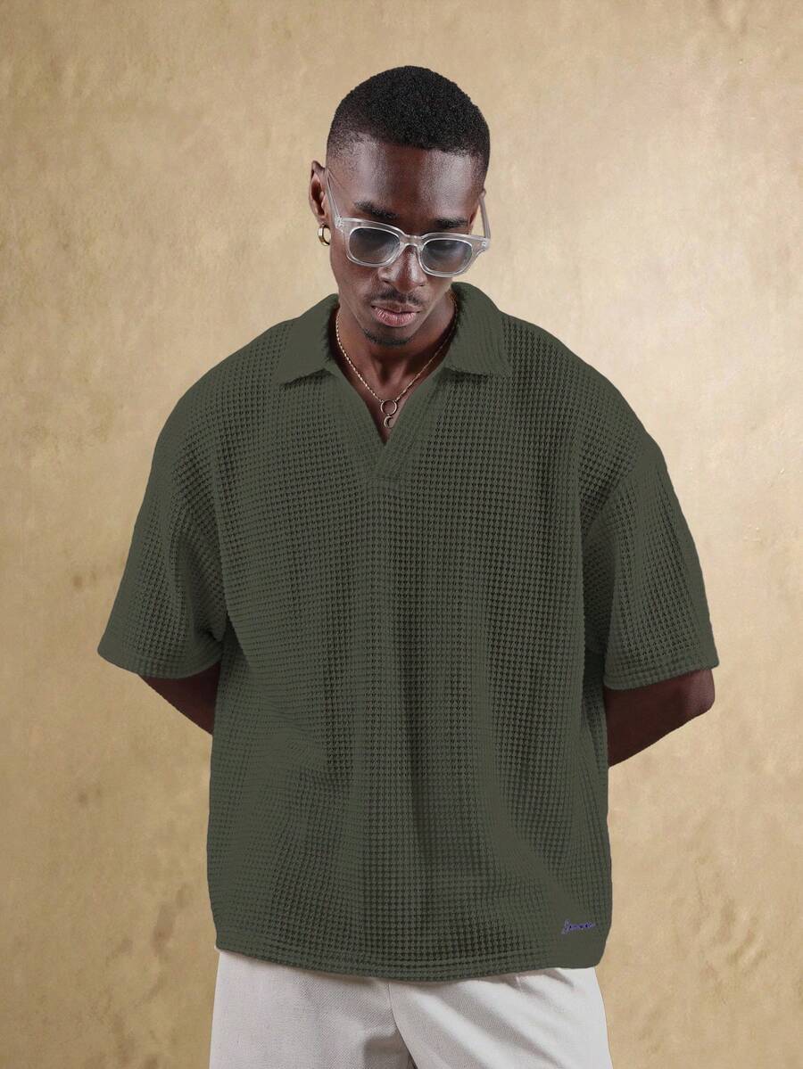 Camisa Polo Pavtros Studios Waffle Knit Polo