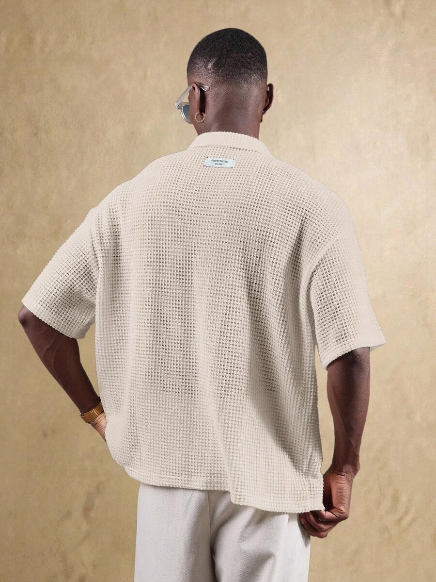 Camisa Polo Pavtros Studios Waffle Knit Polo