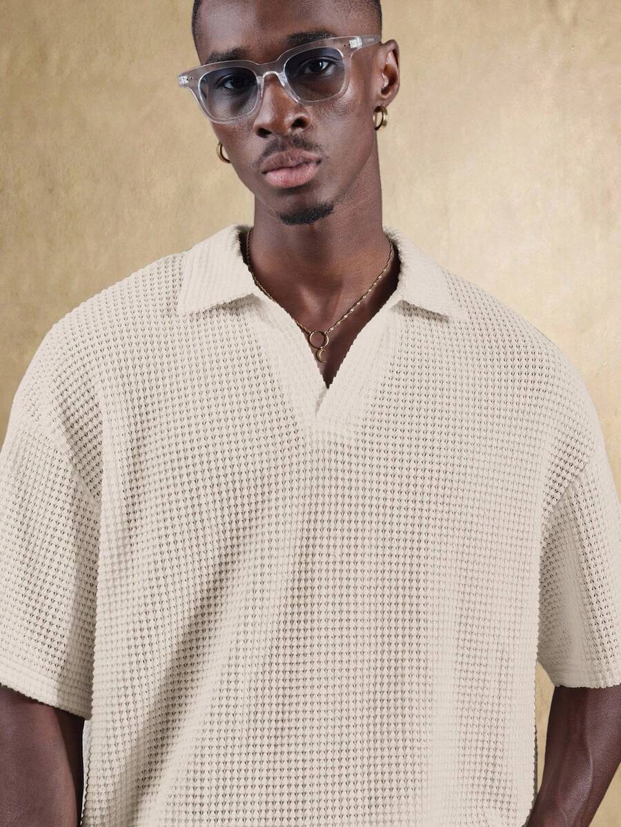 Camisa Polo Pavtros Studios Waffle Knit Polo