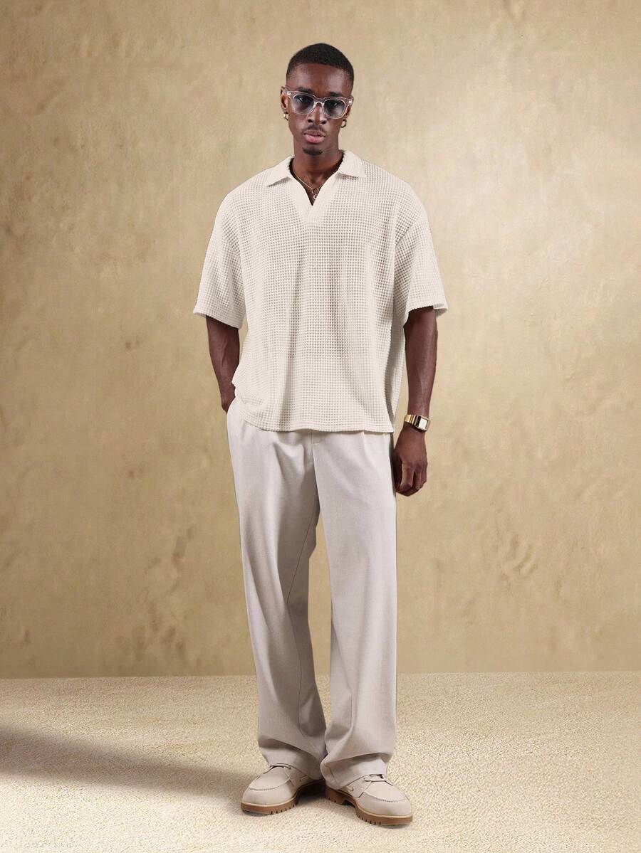 Camisa Polo Pavtros Studios Waffle Knit Polo