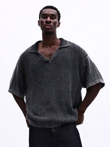 Camisa Polo Pavtros Studios Ribbed Heavy Knit Polo