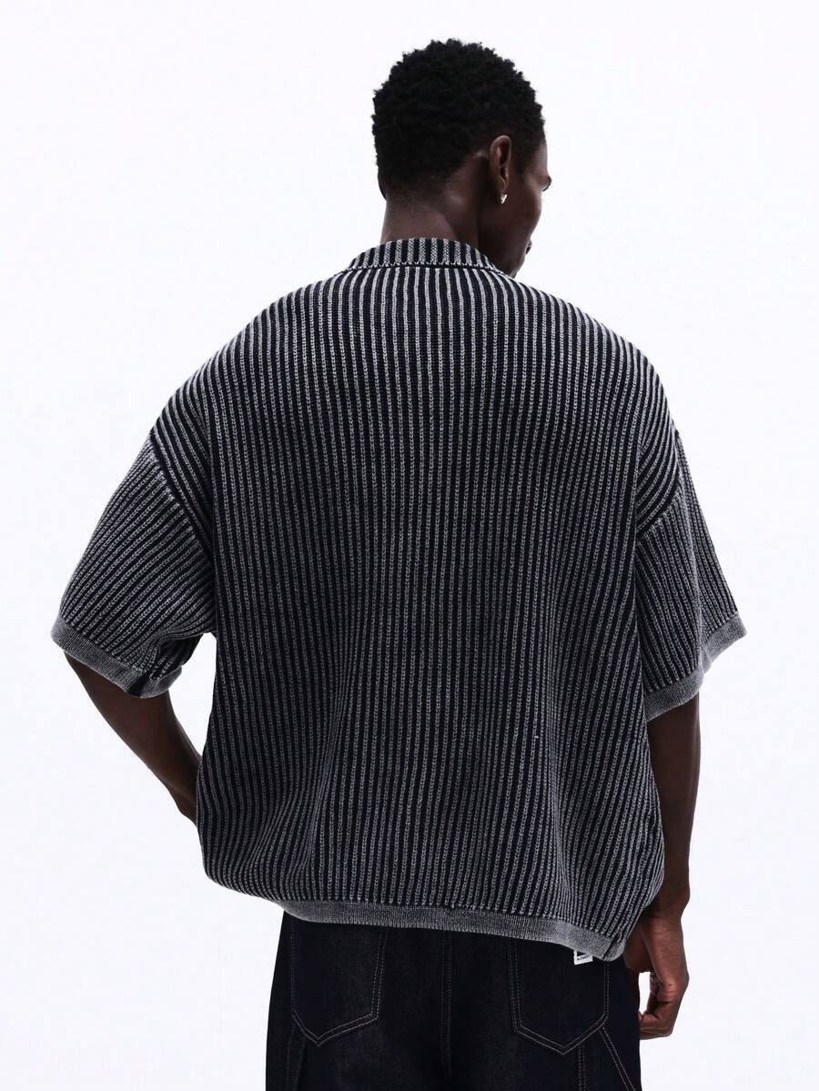 Camisa Polo Pavtros Studios Ribbed Heavy Knit Polo