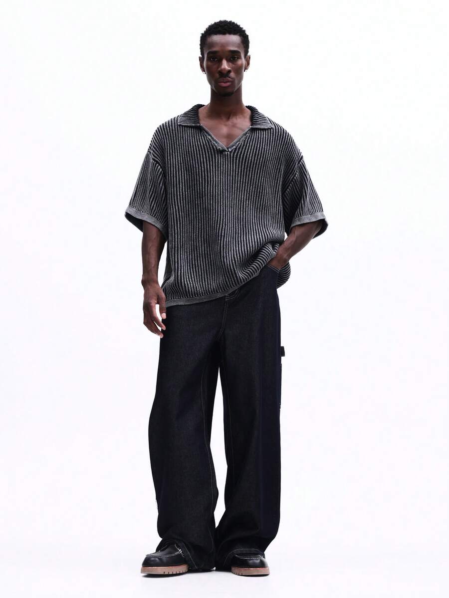 Camisa Polo Pavtros Studios Ribbed Heavy Knit Polo
