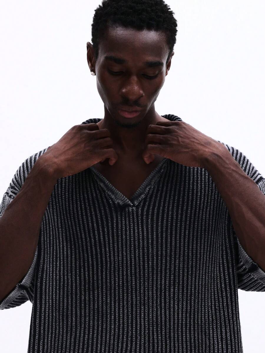 Camisa Polo Pavtros Studios Ribbed Heavy Knit Polo