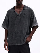 Camisa Polo Swavvy Studios Ribbed Heavy Knit Polo