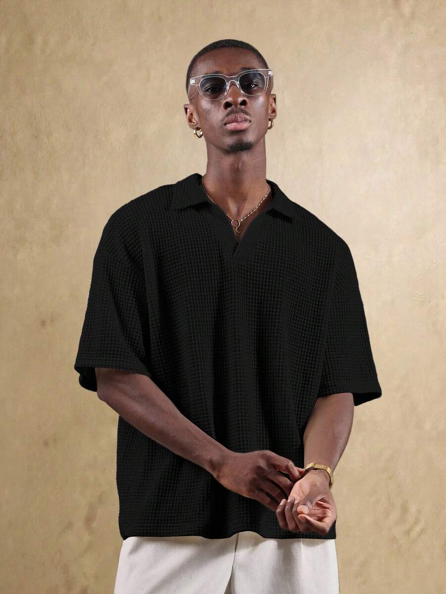 Camisa Polo Pavtros Studios Waffle Knit Polo