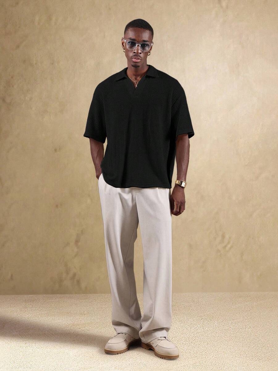 Camisa Polo Pavtros Studios Waffle Knit Polo