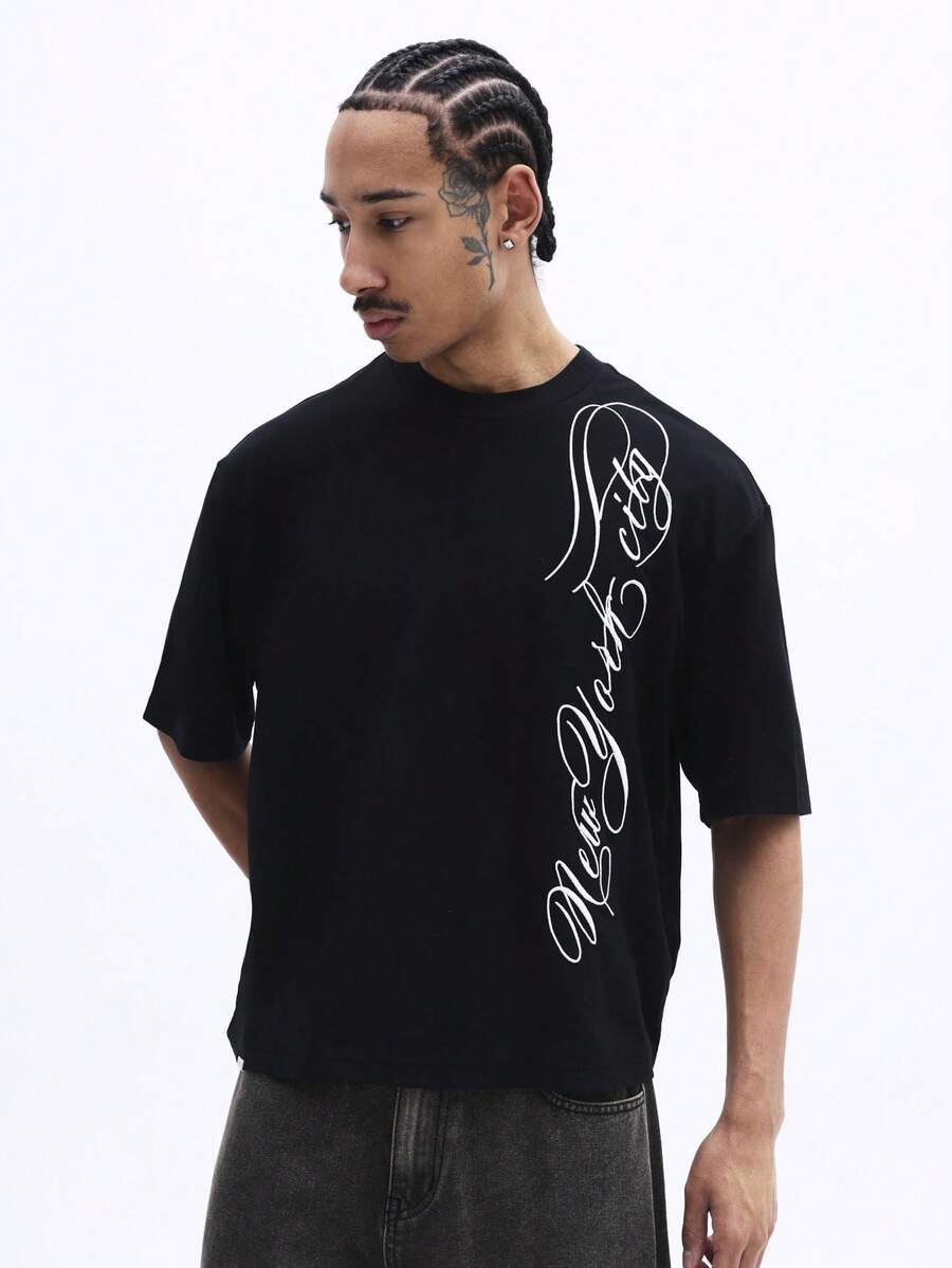 Camiseta Pavtros New York City Calligraphy