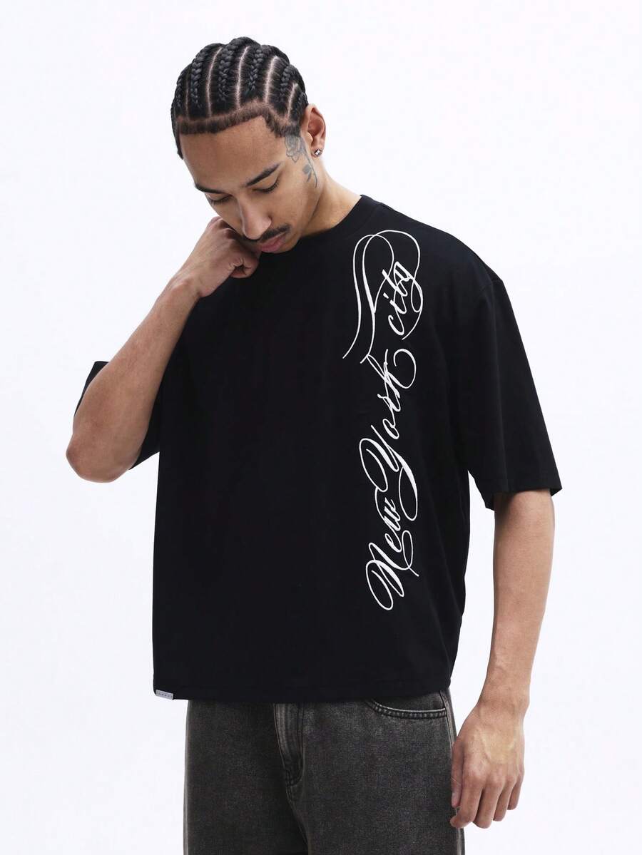 Camiseta Pavtros New York City Calligraphy