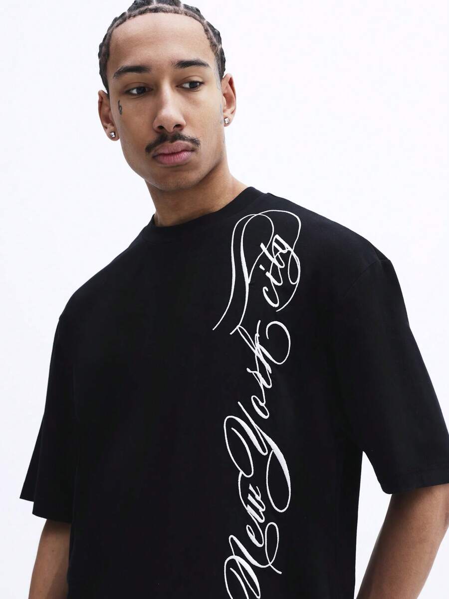 Camiseta Pavtros New York City Calligraphy