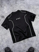 Camiseta Swavvy Folgado Estampa Gráfica Recorte