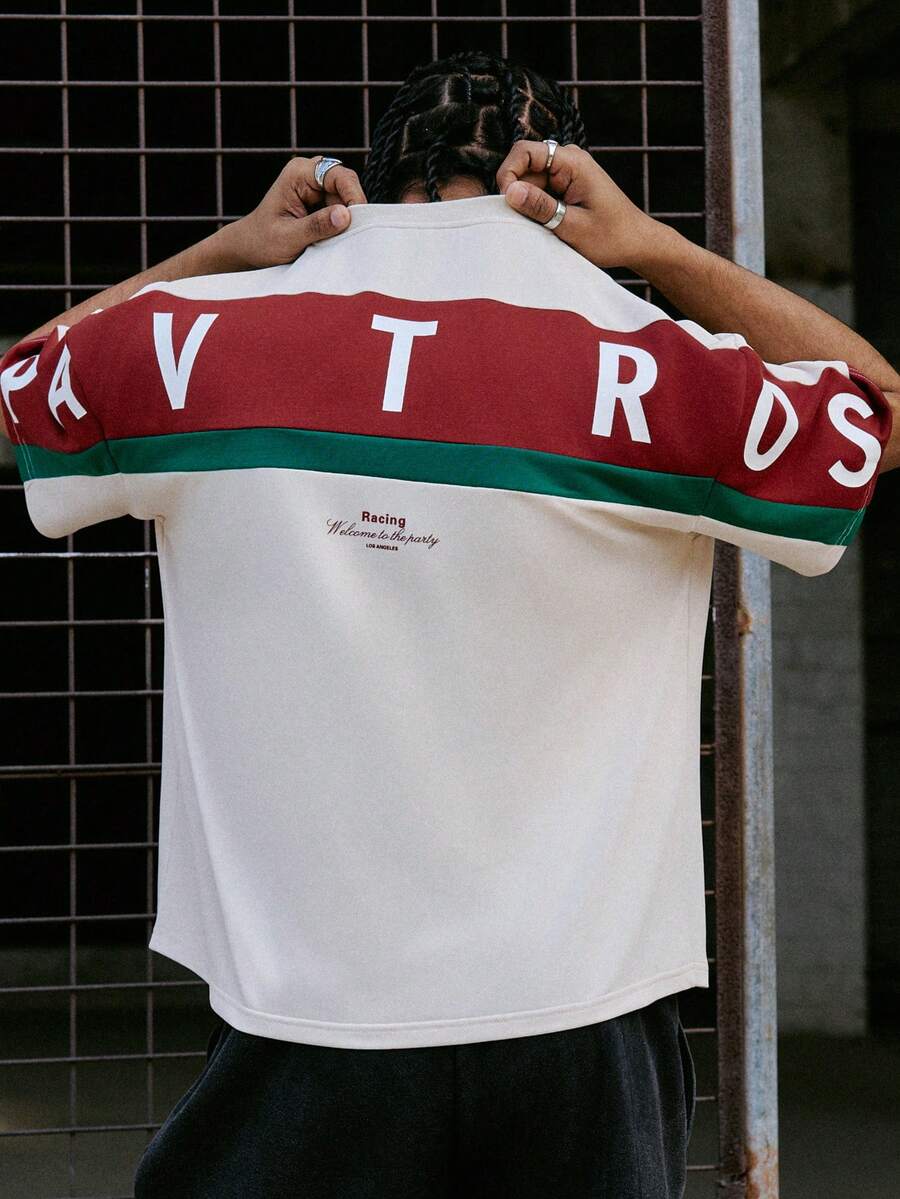 Camiseta Pavtros Studios Racing Panel Oversized