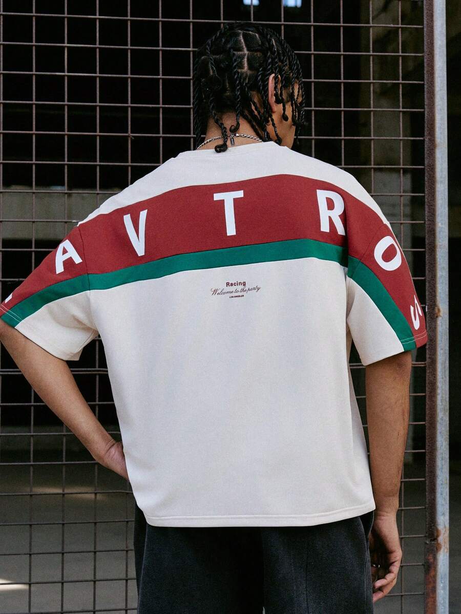 Camiseta Pavtros Studios Racing Panel Oversized