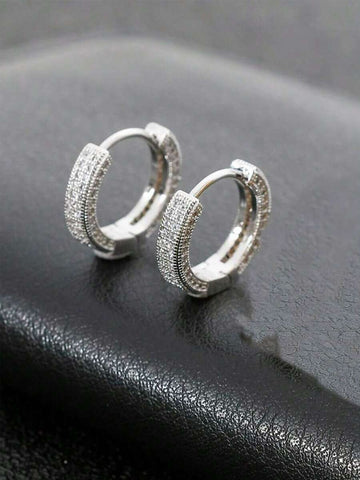 Brincos Pavtros Strass Minimalista