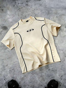 Camiseta Swavvy Folgado Estampa Gráfica Recorte
