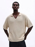 Camisa Polo Swavvy Studios Ribbed Heavy Knit Polo