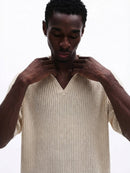 Camisa Polo Swavvy Studios Ribbed Heavy Knit Polo