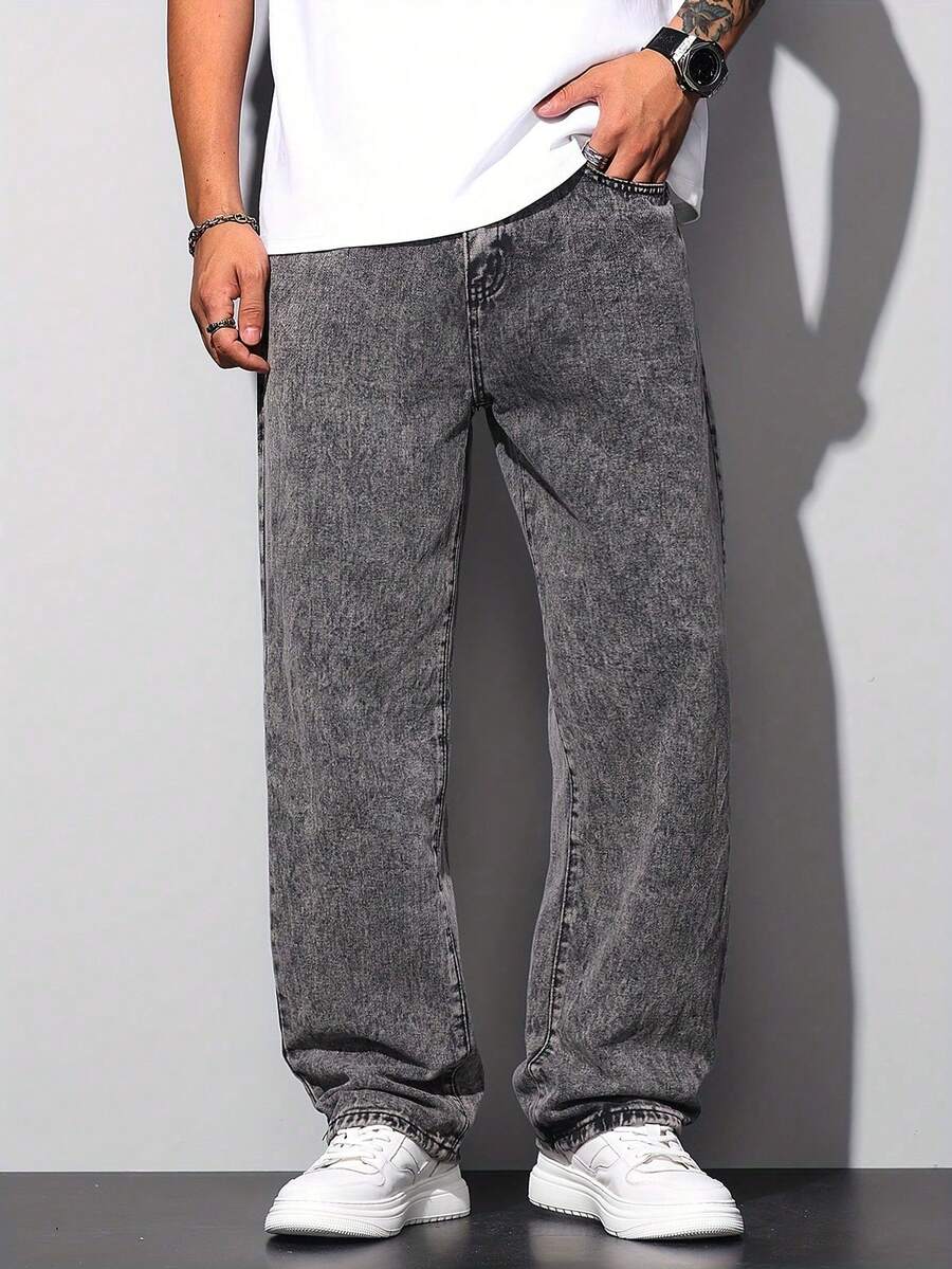 Calça Pavtros Studios Acid Wash Denim