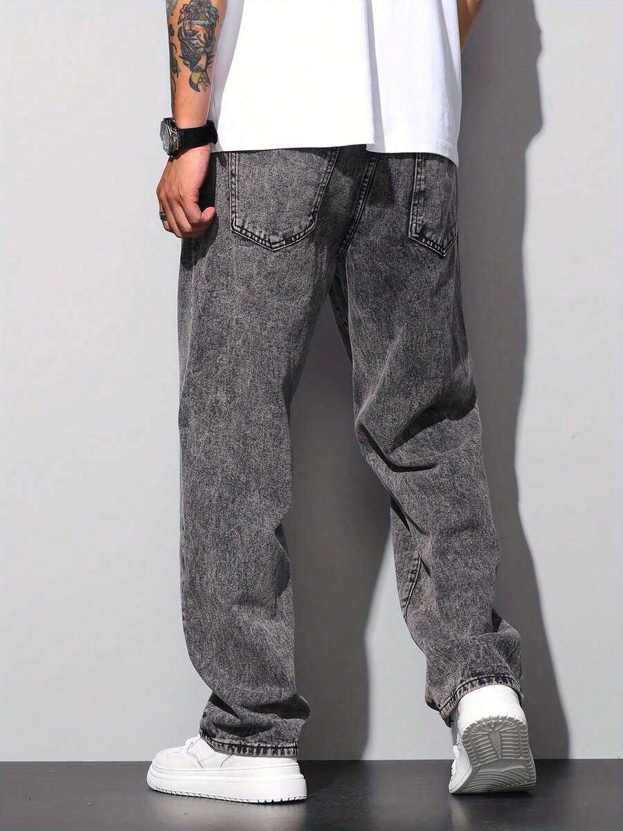 Calça Pavtros Studios Acid Wash Denim